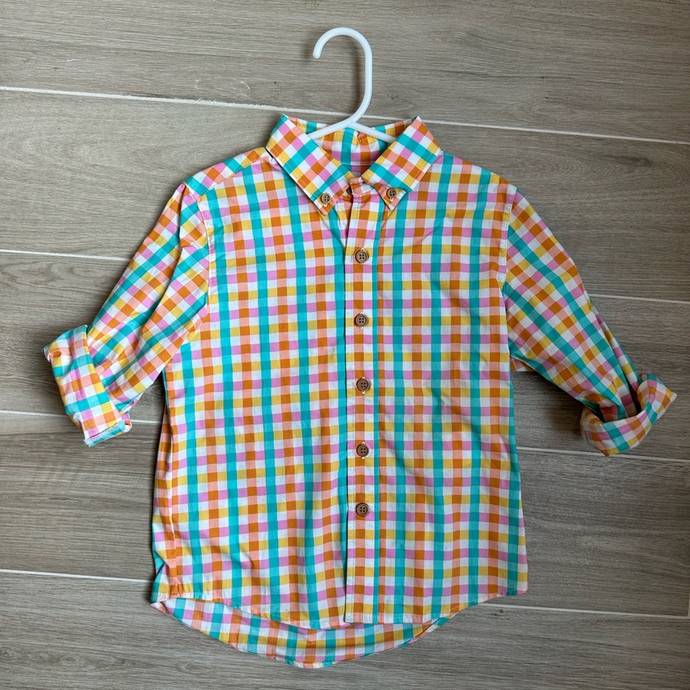 Eleanor Rose Shirt. Bright Button Down. Great for Spring / Easter. Size 4-5.